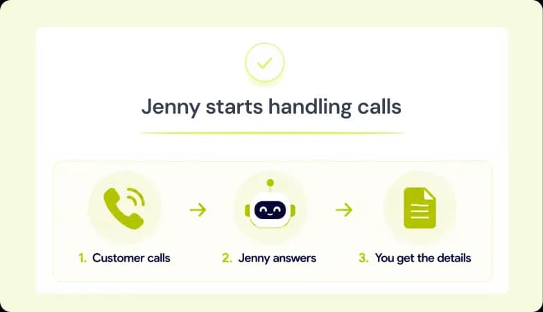 Jenny starts handling calls