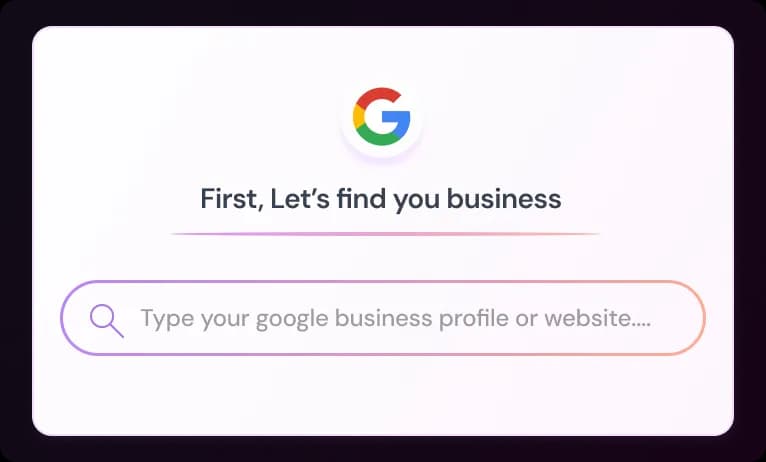 Add your site or Google Business Profile to train Ring Jenny.